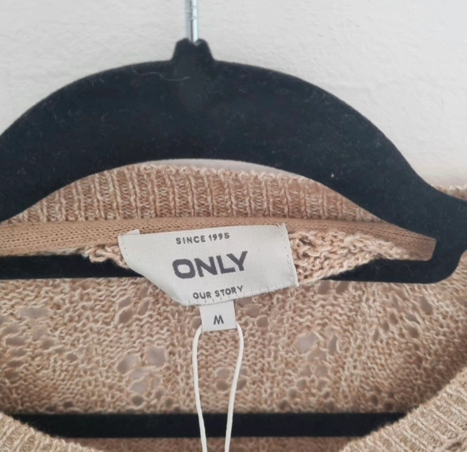 ONLY suéter de ganchillo con encaje – Beige / Arena – Talla M (Nuevo) – photo 3